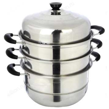 Мантоварка стальная 822-107 28см/3ярус/инд-5