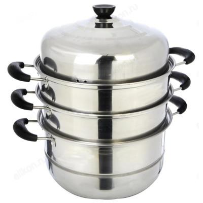 Мантоварка стальная 822-107 28см/3ярус/инд-5