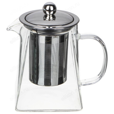 Чайник заварочный VETTA 850-199 стекло 0,5 л квадр.осн/мет.сито