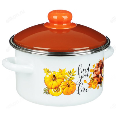 Кастрюля эмаль VETTA Осенняя романтика 18см 894-013-1