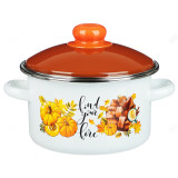 Кастрюля эмаль VETTA Осенняя романтика 18см 894-013