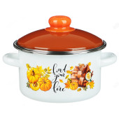 Кастрюля эмаль VETTA Осенняя романтика 18см 894-013