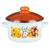 Кастрюля эмаль VETTA Осенняя романтика 4,0л 894-015