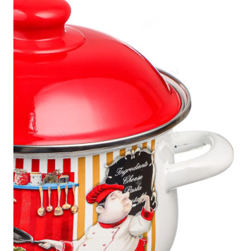 Кастрюля эмаль 2л VETTA Повар 894-439-2