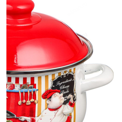 Кастрюля эмаль 2л VETTA Повар 894-439-2