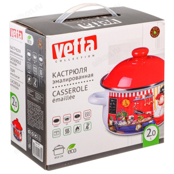 Кастрюля эмаль 2л VETTA Повар 894-439-4