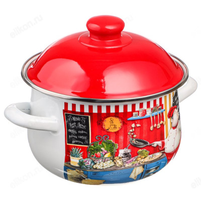 Кастрюля эмаль 5л VETTA Повар 894-441-1