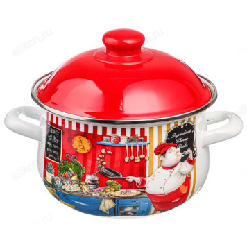 Кастрюля эмаль 5л VETTA Повар 894-441