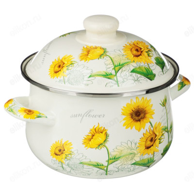 Кастрюля эмаль VETTA Подсолнухи 2,0л 894-521-1