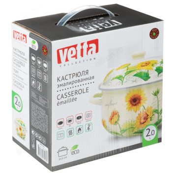 Кастрюля эмаль VETTA Подсолнухи 2,0л 894-521-5