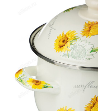 Кастрюля эмаль VETTA Подсолнухи 3,6л 894-522-2