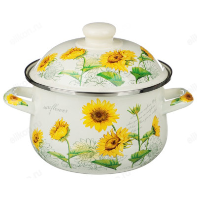 Кастрюля эмаль VETTA Подсолнухи 3,6л 894-522
