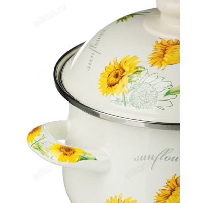 Кастрюля эмаль VETTA Подсолнухи 5,0л 894-523-2