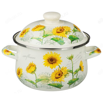 Кастрюля эмаль VETTA Подсолнухи 5,0л 894-523