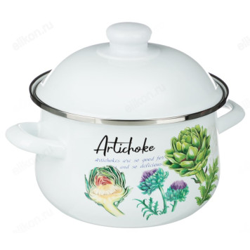 Кастрюля эмаль VETTA Артишок 2,0л 18см 894-525-1