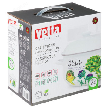 Кастрюля эмаль VETTA Артишок 2,0л 18см 894-525-4