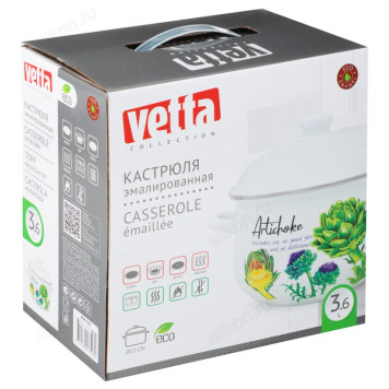 Кастрюля эмаль VETTA Артишок 3,6л 22см 894-526-4