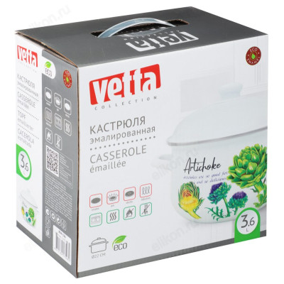 Кастрюля эмаль VETTA Артишок 3,6л 22см 894-526-4
