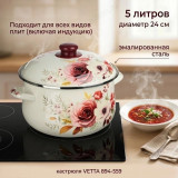 Кастрюля эмаль VETTA 894-559 Лаура 5,0л