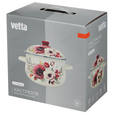 Кастрюля эмаль VETTA 894-559 Лаура 5,0л-4