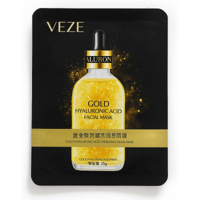 Маска для лица тканевая с биозолотом VEZE FZ12968
