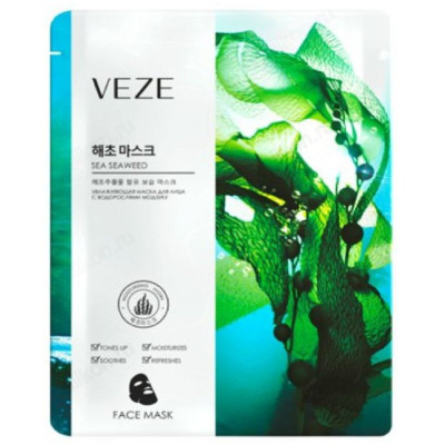 Маска для лица тонизирующая с экстрактом водорослей модзуку VEZE 25г