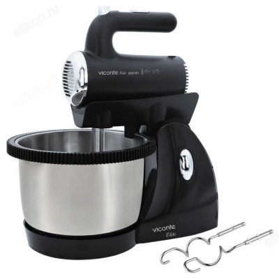 Миксер с чашей Viconte VC-1344 600Вт вращ/нерж-1