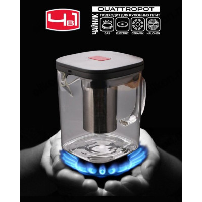 Чайник заварочный стекло VITAX VX-3310 Warkworth 900мл квадрат-2