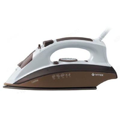 Утюг VITEK-1201, 2400 Вт, керамика, коричневый-1