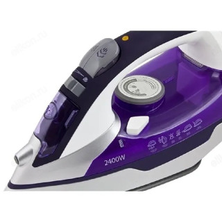 Утюг VITEK-1257, 2400 Вт, керамика, белый / фиолетовый-2