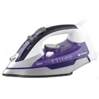 Утюг VITEK-1257, 2400 Вт, керамика, белый / фиолетовый