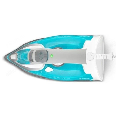 Утюг VITEK-1258, 2400 Вт, керамика, голубой / белый / серый-4