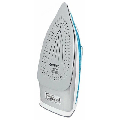 Утюг VITEK-1264, 2400Вт, керамика, белый / голубой-3