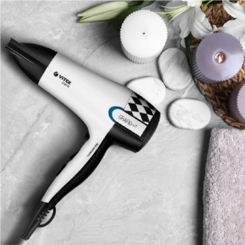 Фен Vitek-2299, белый/черный, 2200 Вт-1