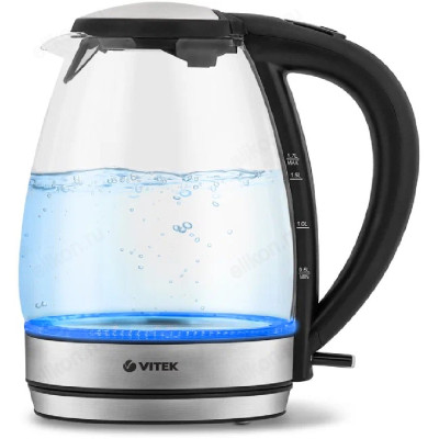 Чайник стеклянный VITEK-7046 1,7л мета