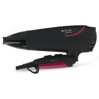 Фен Vitek-8226, черный/розовый, 2200 Вт-4