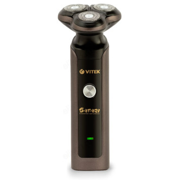 Бритва роторная Vitek VT-8270, коричневая, аккумуляторная