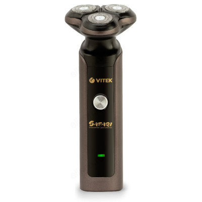 Бритва роторная Vitek VT-8270, коричневая, аккумуляторная