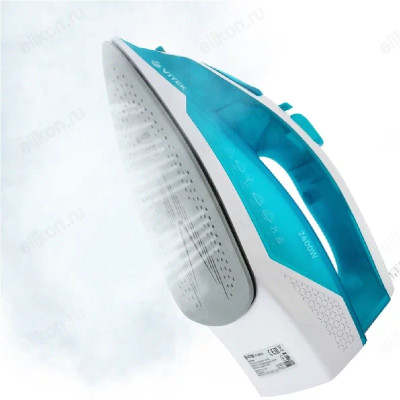 Утюг VITEK-8307, 2400 Вт, керамика, голубой / белый-5