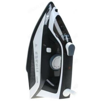 Утюг VITEK-8313, 2400 Вт, керамика, черный / белый