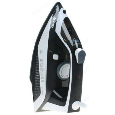 Утюг VITEK-8313, 2400 Вт, керамика, черный / белый