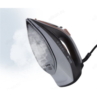 Утюг VITEK-8331, 2400 Вт, керамика, серый / коричневый-2