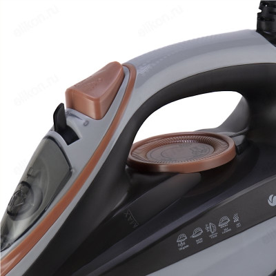Утюг VITEK-8331, 2400 Вт, керамика, серый / коричневый-4