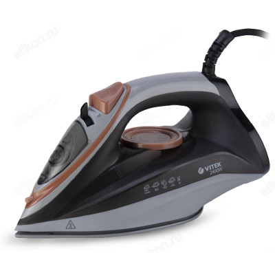 Утюг VITEK-8331, 2400 Вт, керамика, серый / коричневый