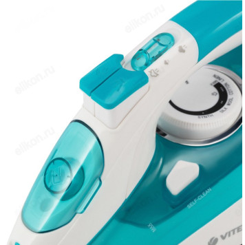 Утюг VITEK-8355, 2500 Вт,керамика, белый / бирюзовый-1