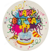 Набор бумажных тарелок "Happy Birthday" 007148