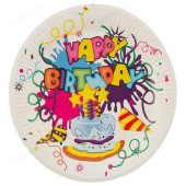 Набор бумажных тарелок "Happy Birthday" 007149