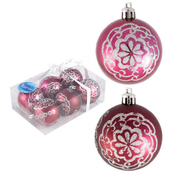 Набор шаров 'Цветок' (6шт) цвет бордо ВОЛШЕБНАЯ СТРАНА 007498