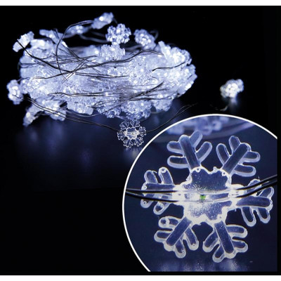 Гирлянда 'Снежинки' на батарейках ВОЛШЕБНАЯ СТРАНА 007864