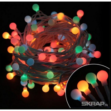 Электрогирлянда ' Шарики' Bead-100-5-MC LED ВОЛШЕБНАЯ СТРАНА 008238